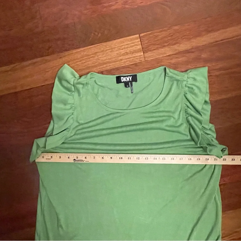 DKNY Green Ruffle Sleeve Blouse - Picture 6 of 7